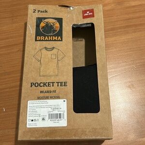 NEW Brahma Pocket Tee Relaxed Fit Black and Yellow medium only ONE
